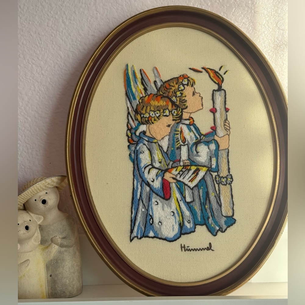 Hummel Embroidered Angel Duo in Blue and Cream